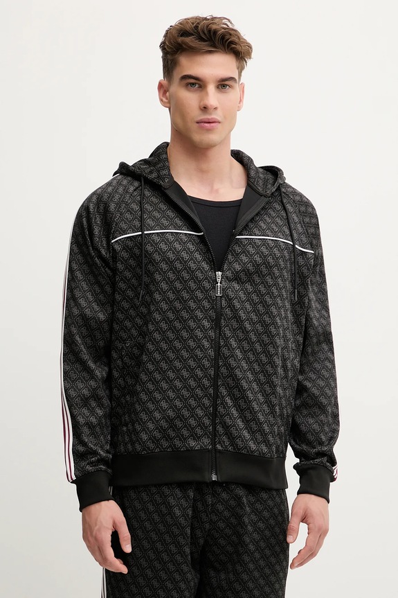 Μπλούζα Guess PARIMO με κουκούλα μαύρο Z5BQ13.K2042
