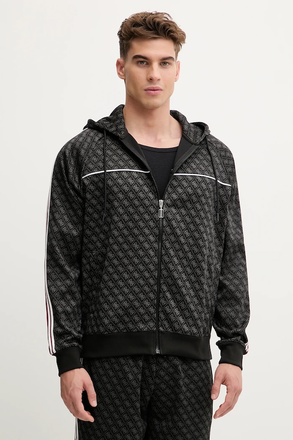 Μπλούζα Guess PARIMO με κουκούλα μαύρο Z5BQ13.K2042