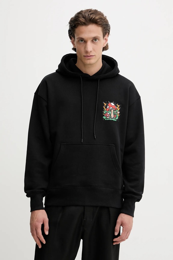 Βαμβακερή μπλούζα MSGM στάμπα μαύρο 3940MM114.257795