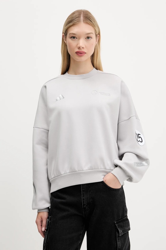 Μπλούζα adidas x Mercedes στάμπα γκρί JW3480