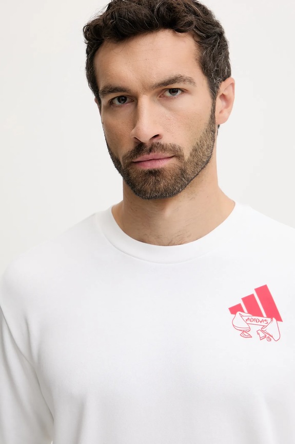 adidas felső Food Noodle Graphic Sweatshirt fehér JW4347