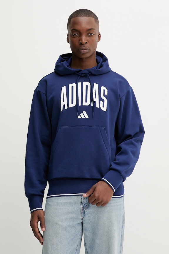 Mikina adidas Collegiate s kapucňou tmavomodrá KC3874