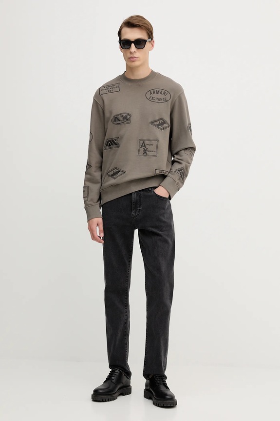 Armani Exchange hanorac de bumbac XM001881.AF16281 gri AW25