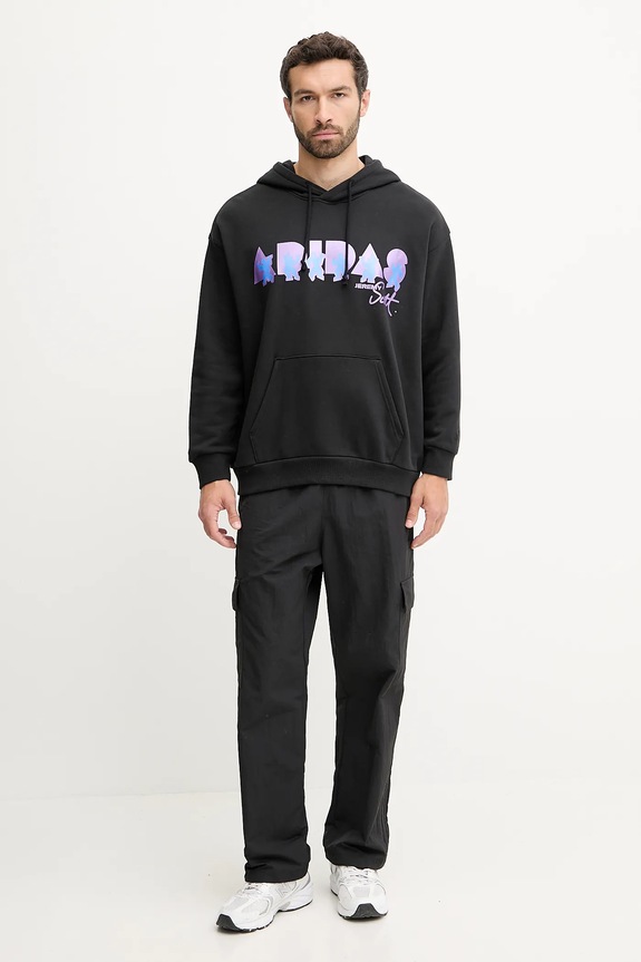 adidas Performance pamut melegítőfelső PRIDE JW1615 fekete AW25