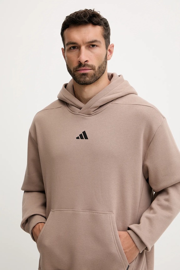 Tréninková mikina adidas Performance POWER hnědá JZ6250