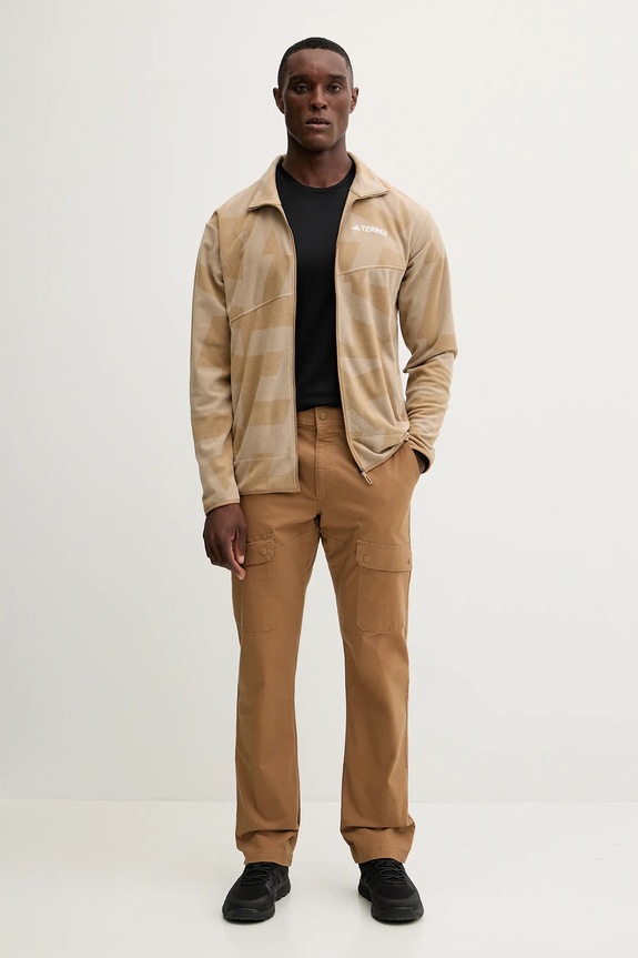 Dukserica od flisa adidas TERREX Multi JM0136 bež AW25