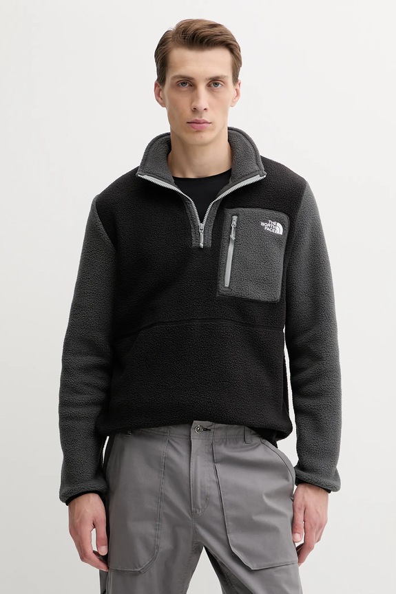 The North Face bluza polarowa Yumiori bez kaptura czarny NF0A883SS5H1