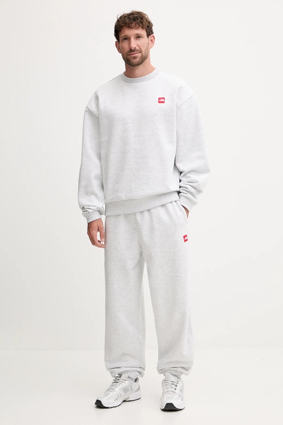 The North Face bluză Redbox NF0A8EG1E041 gri AW25