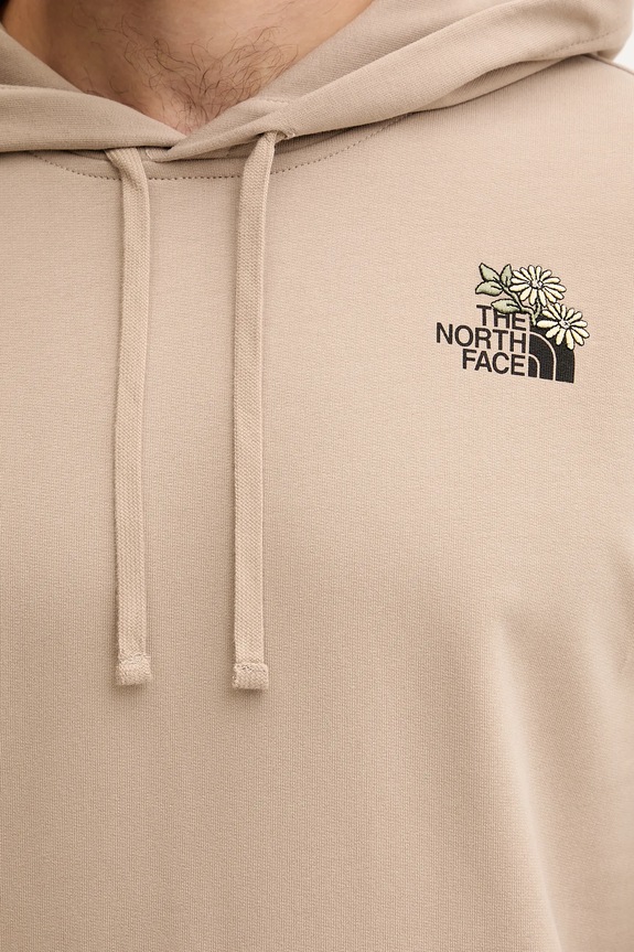 Pamučna dukserica The North Face Flowe Dome NF0A8EGZBOX1 bež