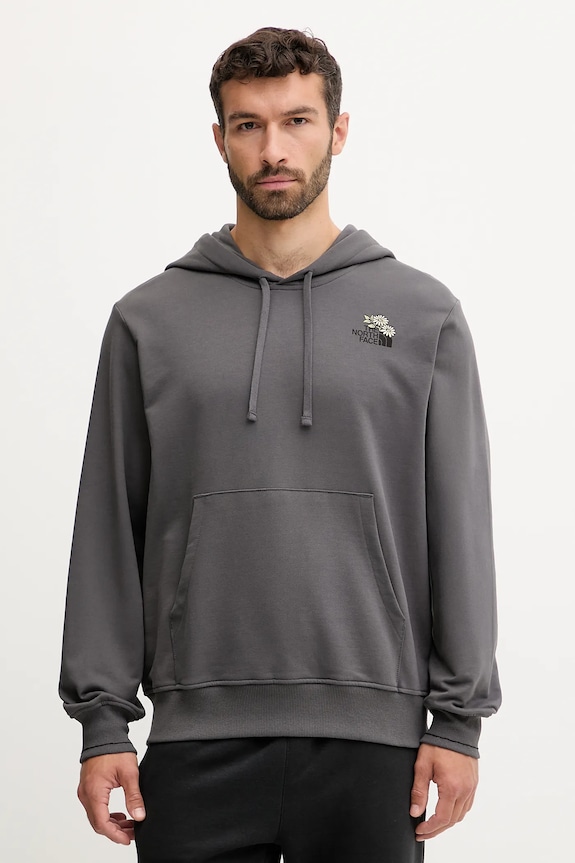 The North Face hanorac de bumbac Flowe Dome imprimeu gri NF0A8EGZRHI1