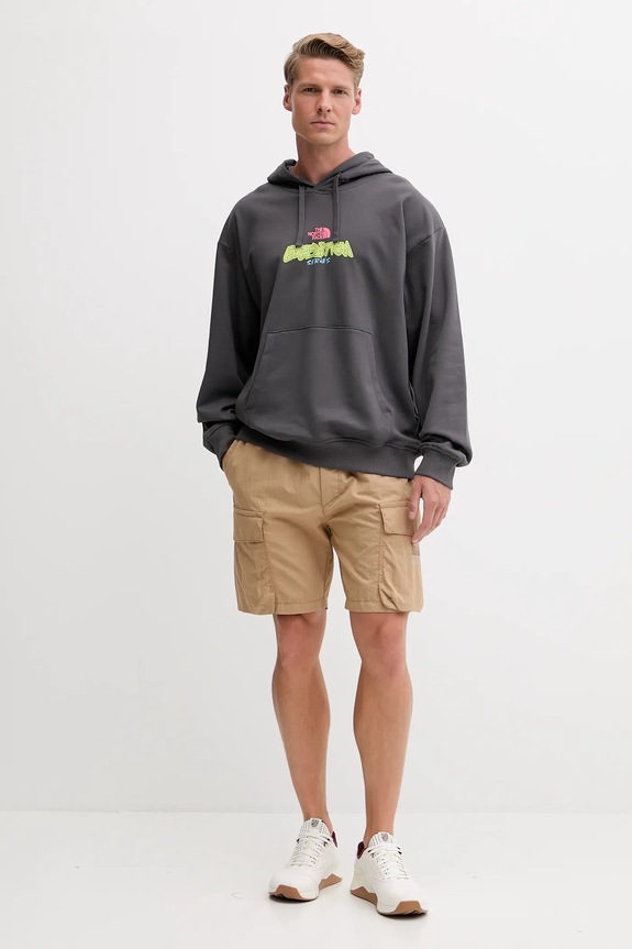 Bavlnená mikina The North Face Expedition Celebration NF0A8E3FRHI1 sivá AW25