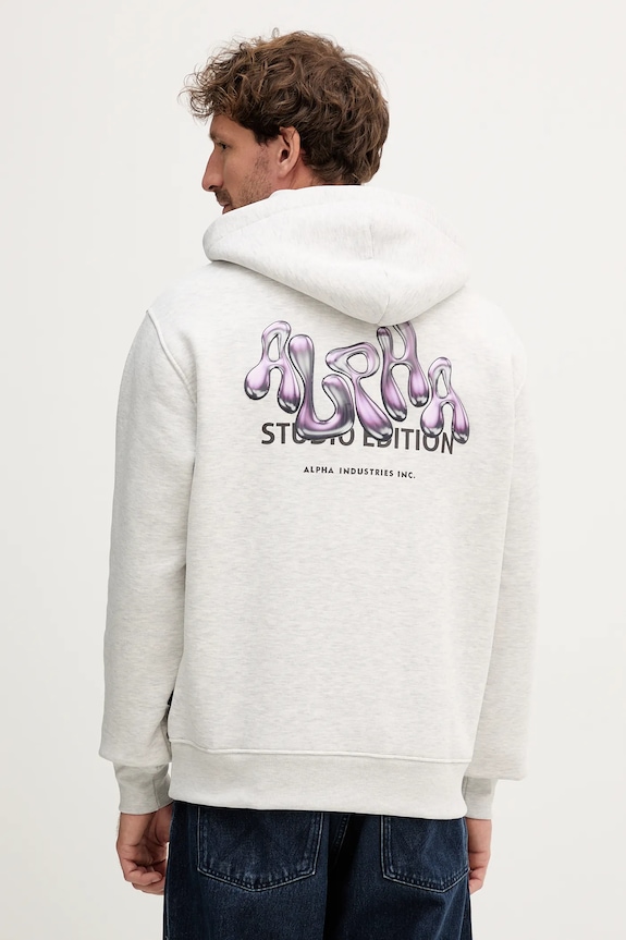 Mikina Alpha Industries melanž sivá 156339.752