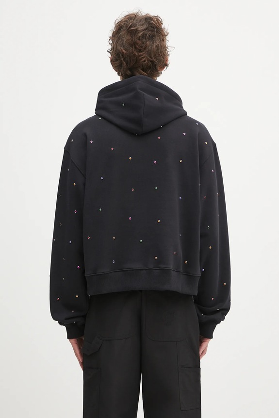 Дрехи Памучен суичър Sky High Farm Studded hoodie SHF07T041 черен