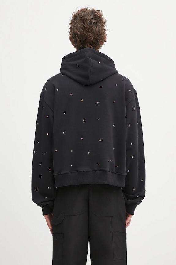 Дрехи Памучен суичър Sky High Farm Studded hoodie SHF07T041 черен