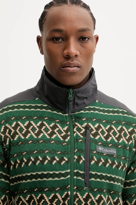 Outdoorová mikina Columbia Sweater Weather zelená 2097741