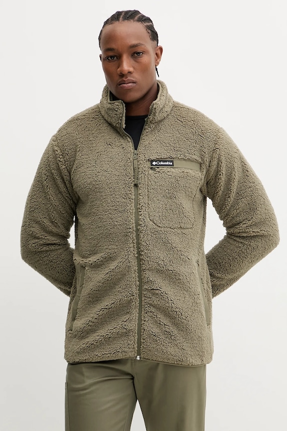 Outdoorová mikina Columbia Rugged Ridge bez kapucne zelená 2135481
