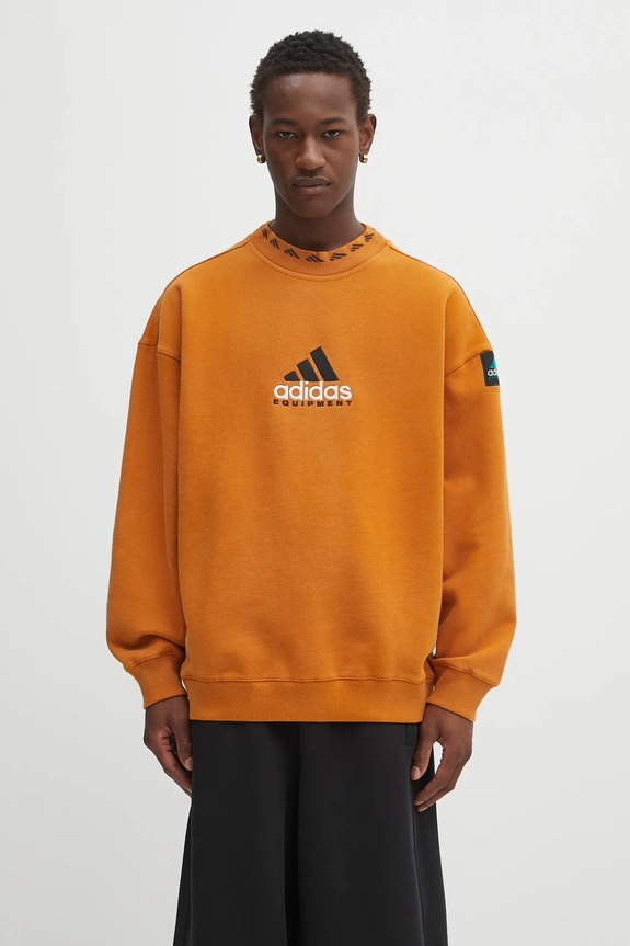 adidas Originals sweatshirt EQT Washed Crew with elastane orange JX1569