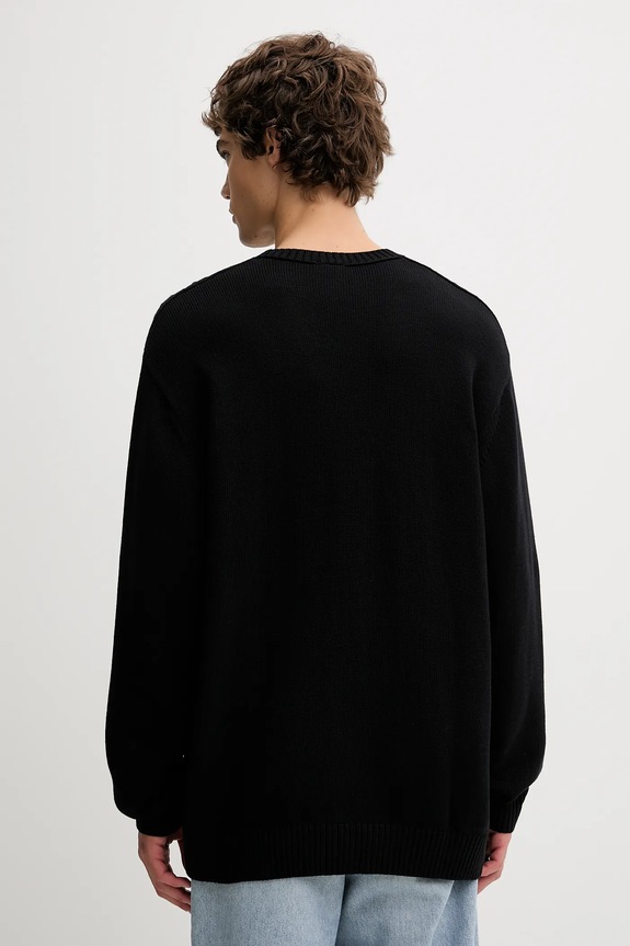 Ρούχα Βαμβακερό πουλόβερ adidas Originals P Ess Knit Crew JY2648 μαύρο