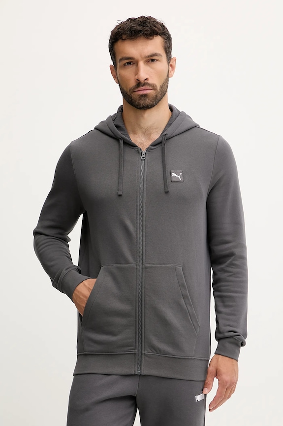 Puma hanorac de bumbac uni gri 688255