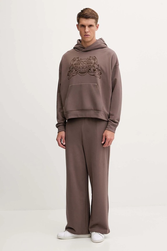 Pamučna dukserica Puma x RIPNDIP 632414 smeđa AW25