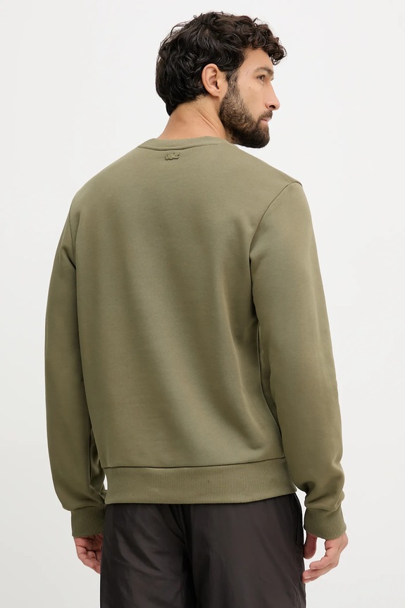 Oblečenie Bavlnená mikina Lacoste SH5884 zelená