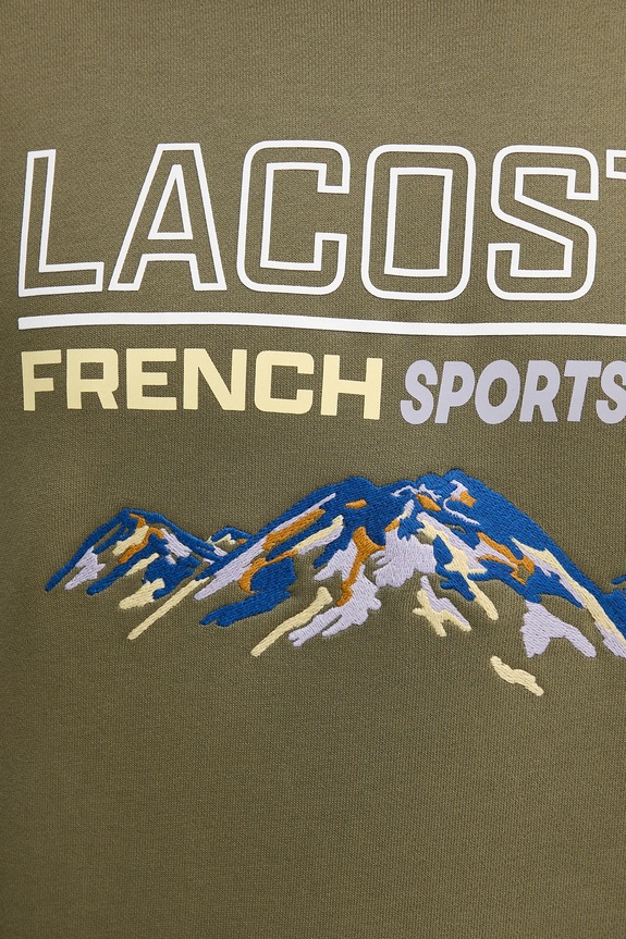Bavlnená mikina Lacoste SH5884 zelená