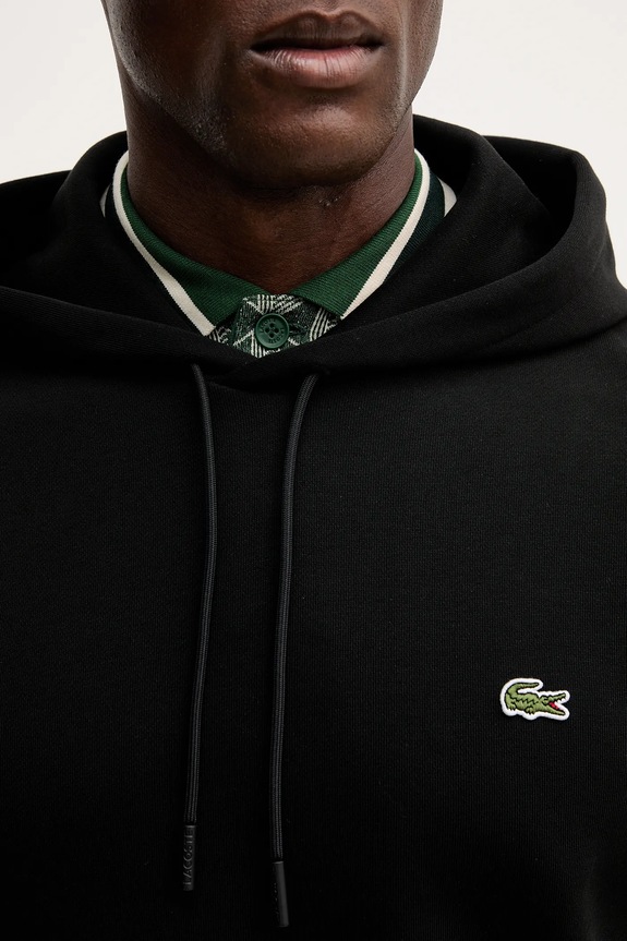 Lacoste hanorac de bumbac SH9839 negru