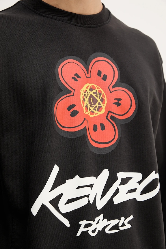 Bavlnená mikina Kenzo Kenzo x Futura FF65SW2524MC čierna