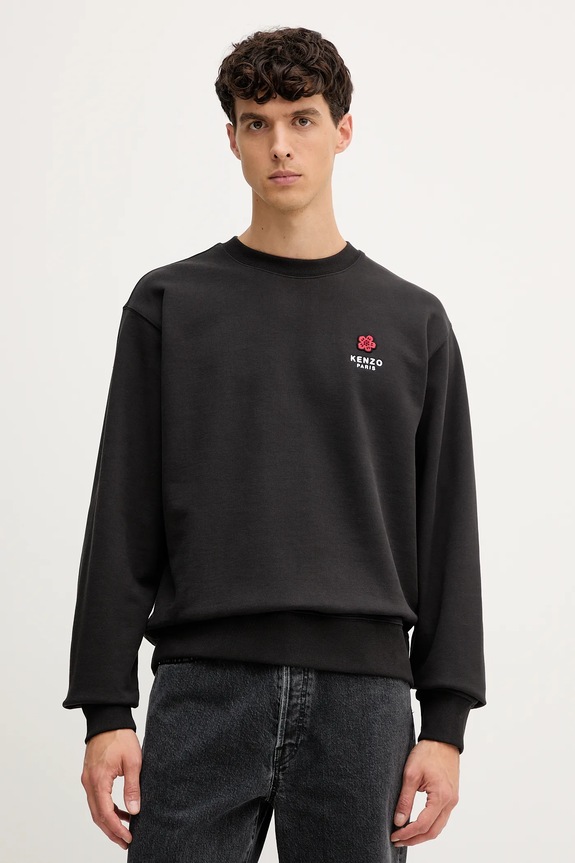 Kenzo hanorac de bumbac imprimeu negru FF65SW2604MC