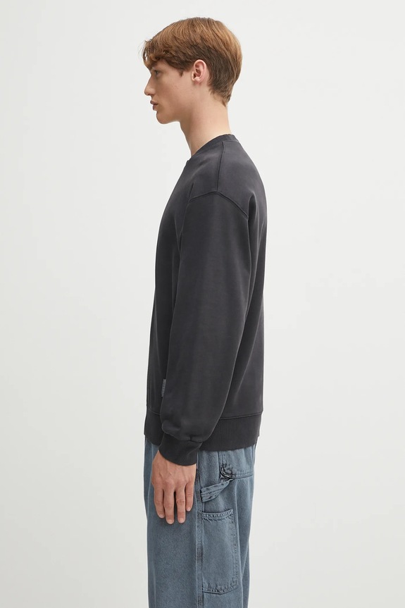 Pamučna dukserica Carhartt WIP Hudson I035186.895F siva AW25