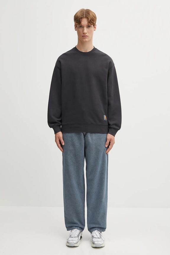 Pamučna dukserica Carhartt WIP Hudson I035186.895F siva