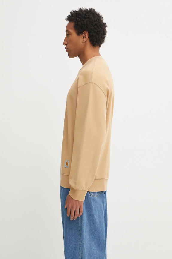 Бавовняна кофта Carhartt WIP Hudson I035186.07E5F коричневий AW25