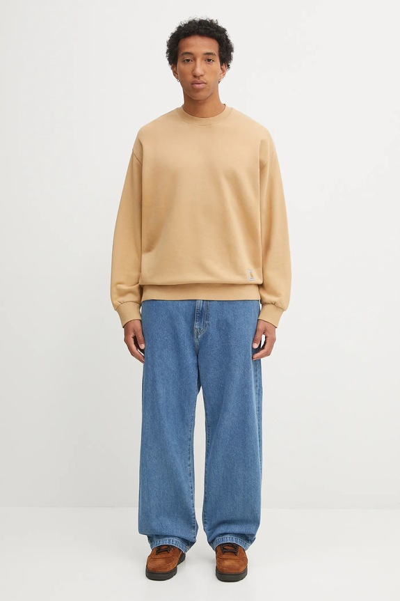 Carhartt WIP cotton sweatshirt Hudson I035186.07E5F brown