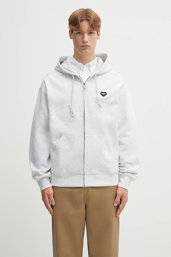 Clothing Carhartt WIP sweatshirt Hooded Heart II Hartt I035176.482XX gray