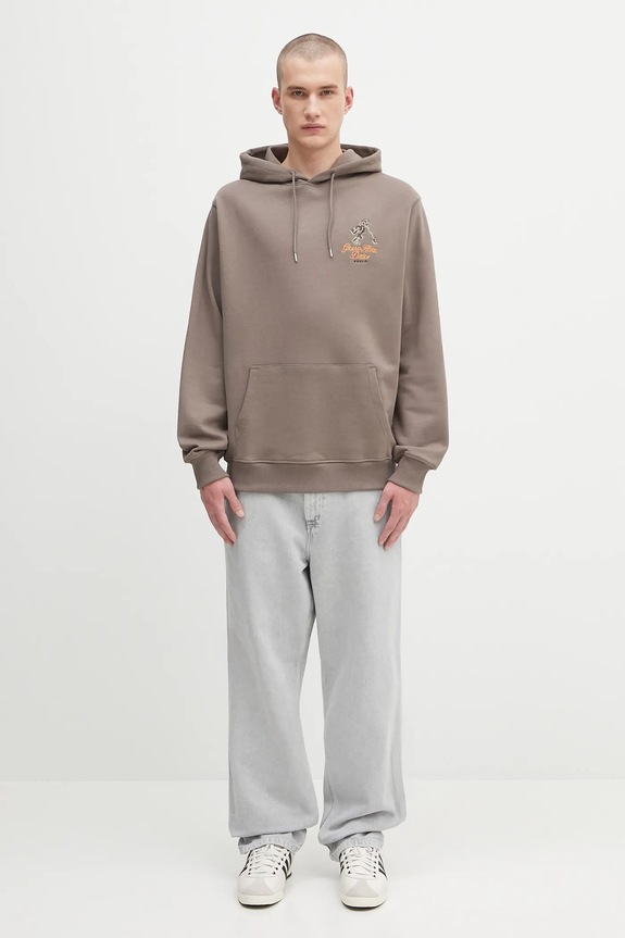 Drôle de Monsieur felpa in cotone Le Hoodie Grand HUtel H.HO184.CO127 marrone