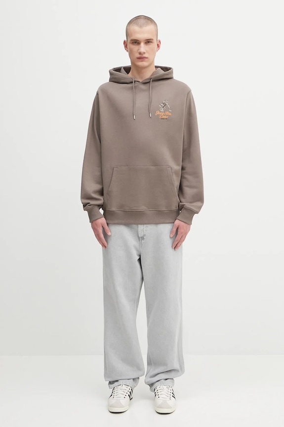 Drôle de Monsieur felpa in cotone Le Hoodie Grand HUtel H.HO184.CO127 marrone