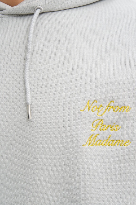 Bavlnená mikina Drôle de Monsieur Le Hoodie Slogan Calligraphy I.HO168.CO127 sivá
