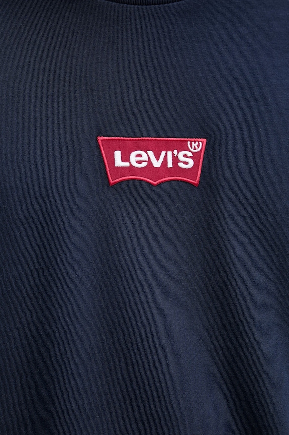 Βαμβακερή μπλούζα Levi's A6145.0045 σκούρο μπλε