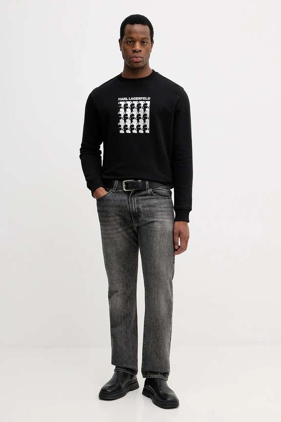 Pamučna dukserica Karl Lagerfeld 554917.705402 crna AW25