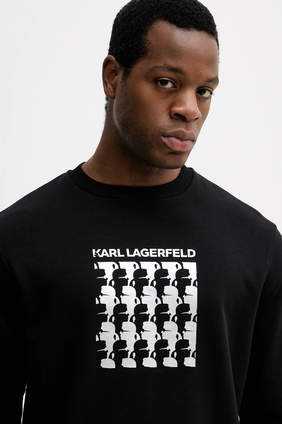 Pamučna dukserica Karl Lagerfeld crna 554917.705402