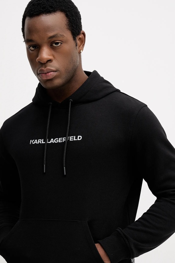 Karl Lagerfeld hanorac de bumbac negru 554917.705404