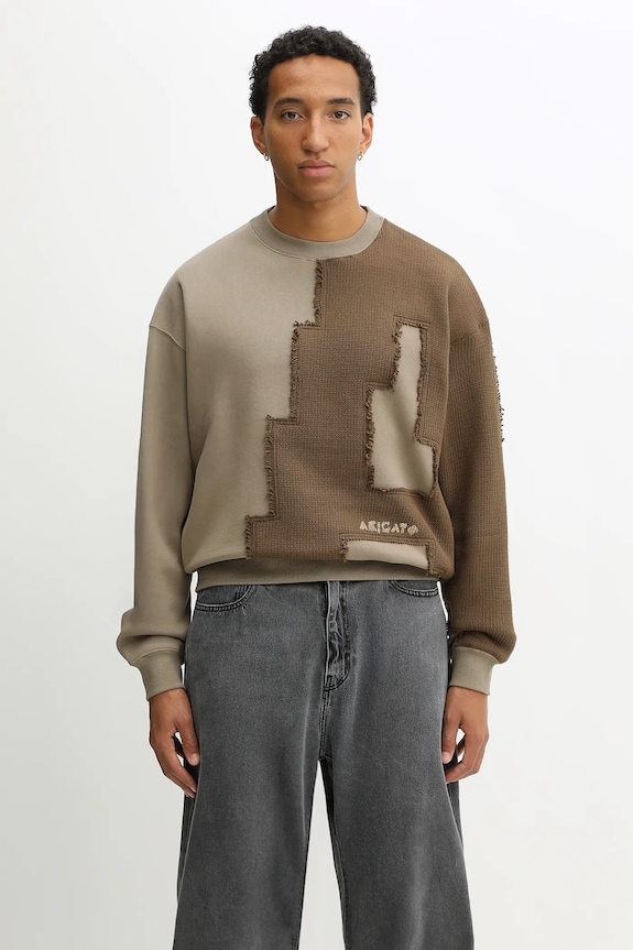 Axel Arigato cotton sweatshirt Pixel A applique brown A3291002