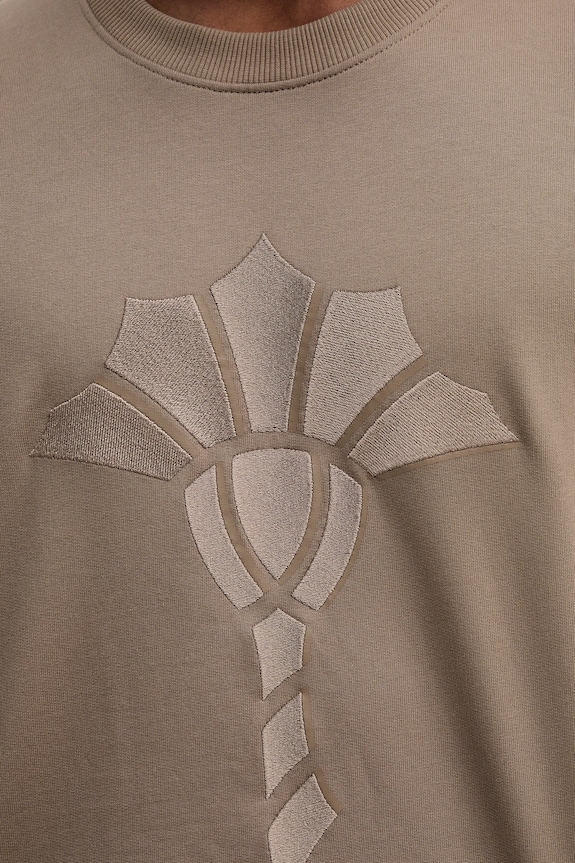 Βαμβακερή μπλούζα Joop! 30046988 καφέ