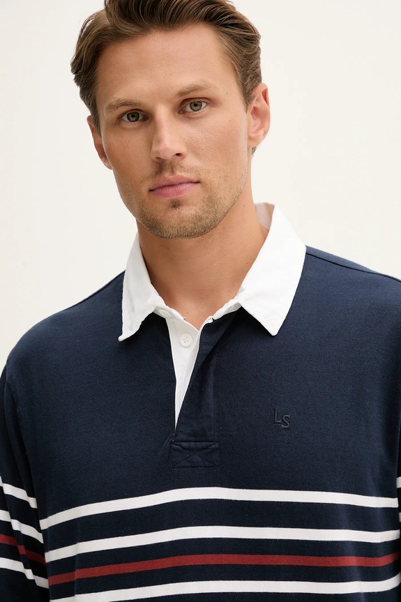 Βαμβακερή μπλούζα Levi's σκούρο μπλε A4845.0033