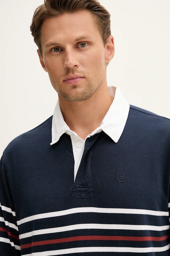 Βαμβακερή μπλούζα Levi's σκούρο μπλε A4845.0033