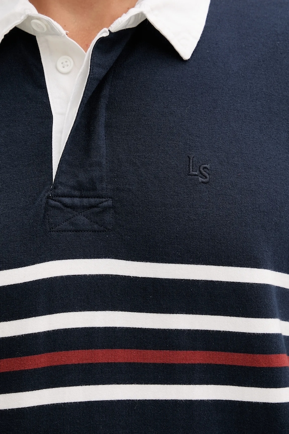 Βαμβακερή μπλούζα Levi's A4845.0033 σκούρο μπλε
