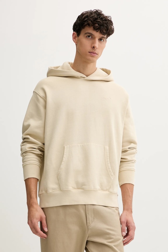 Levi's bluza z kapturem beżowy A8435.0034