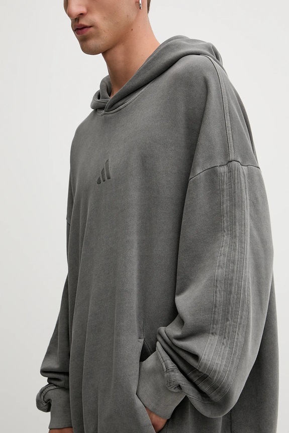Βαμβακερή μπλούζα adidas ALL SZN JN0617 γκρί