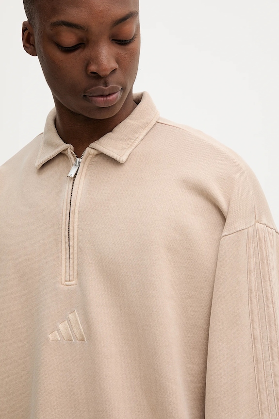 Бавовняна кофта adidas ALL SZN бежевий JY1724