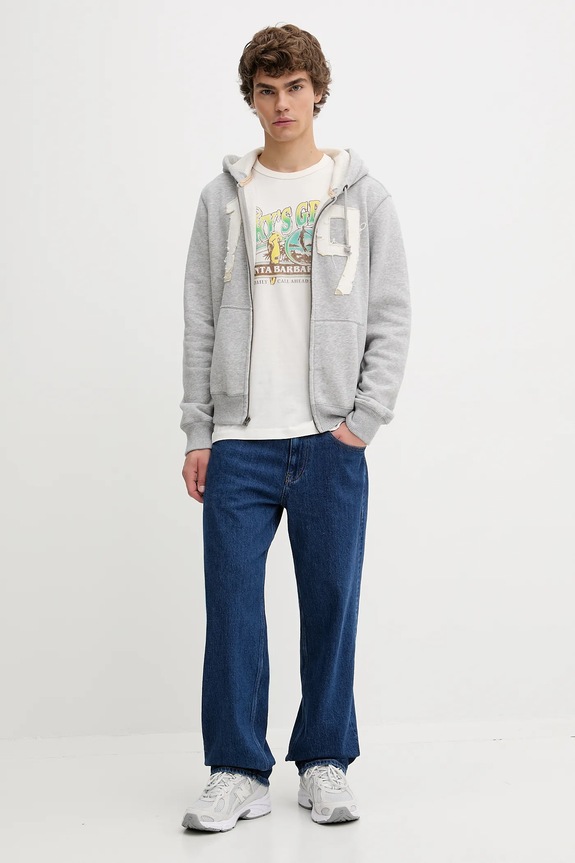 Dukserica Hollister Co. KI322.5271.122 siva AW25